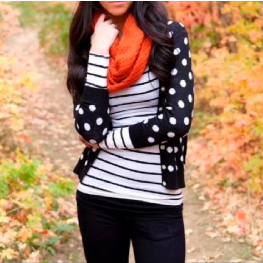 Talbots Polka Dot Cardigan